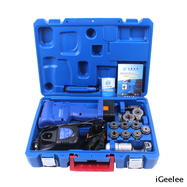 CT-E800A/ML Cordless Electric Flaring Tool Kit with Scraper Tube Cutter Spare Battery Steel Bar And Charger for 6mm-19mm 